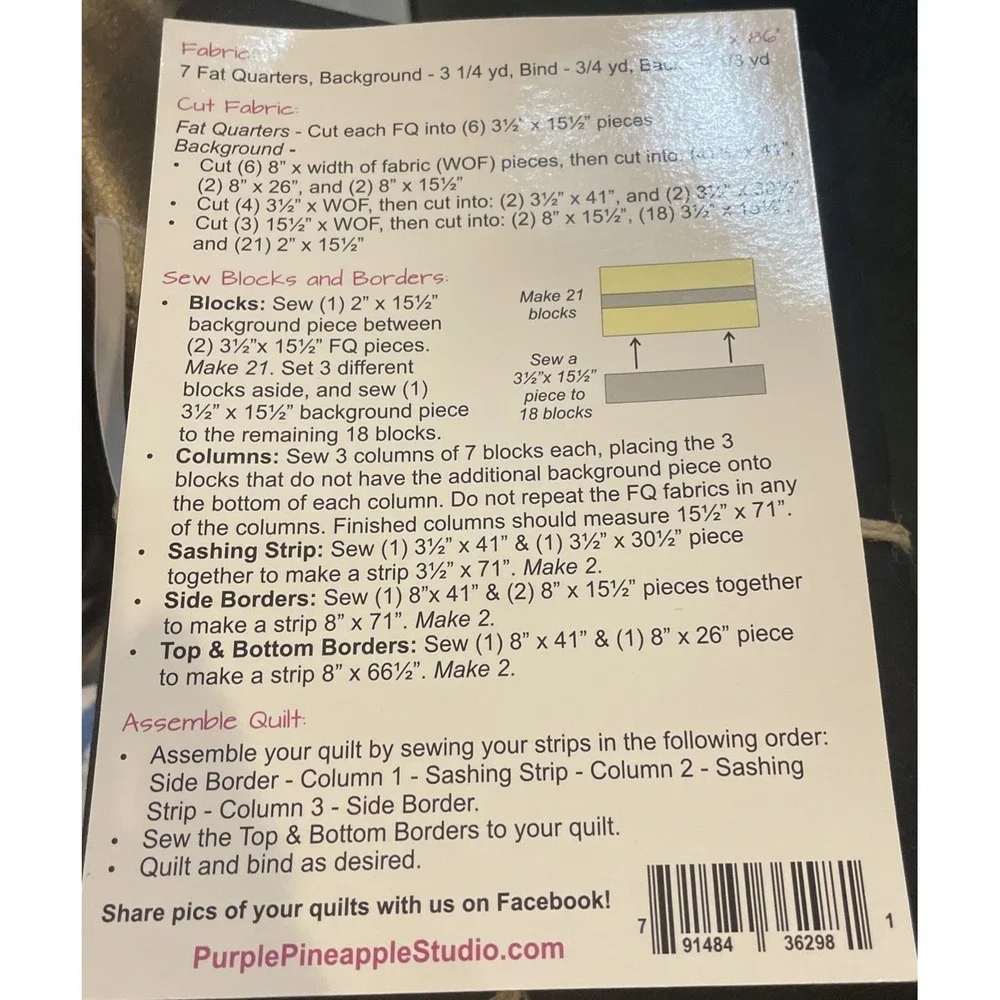 New! Parallel Universe Quilting‎ Kit By Purple Pineapple Studio Quilting Kit